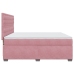 Cama box spring con colchón terciopelo rosa 200x200 cm