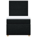 Cama box spring con colchón tela negro 80x200 cm