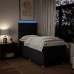 Cama box spring con colchón tela negro 80x200 cm