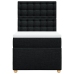Cama box spring con colchón tela negro 80x200 cm