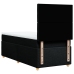 Cama box spring con colchón tela negro 80x200 cm