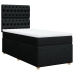 Cama box spring con colchón tela negro 90x190 cm