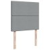 Cama box spring con colchón tela gris claro 90x200 cm
