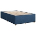 Cama box spring con colchón tela azul 120x190 cm