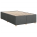 Cama box spring con colchón tela gris oscuro 120x190 cm