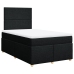 Cama box spring con colchón tela negro 120x200 cm