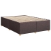 Cama box spring con colchón tela marrón oscuro 140x190 cm