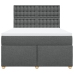 Cama box spring con colchón tela gris oscuro 140x190 cm