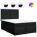 Cama box spring con colchón tela negro 140x200 cm