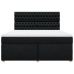 Cama box spring con colchón tela negro 180x200 cm