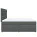Cama box spring con colchón tela gris oscuro 180x200 cm