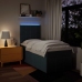 Cama box spring con colchón tela azul 90x190 cm