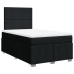 Cama box spring con colchón tela negro 120x190 cm