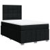 Cama box spring con colchón tela negro 120x190 cm