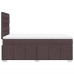 Cama box spring con colchón tela marrón oscuro 120x200 cm