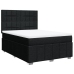 Cama box spring con colchón tela negro 140x190 cm