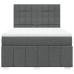 Cama box spring con colchón tela gris oscuro 140x200 cm