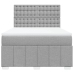Cama box spring con colchón tela gris claro 140x200 cm