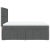 Cama box spring con colchón tela gris oscuro 160x200 cm