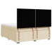Cama box spring con colchón tela color crema 180x200 cm