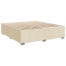 Cama box spring con colchón tela color crema 180x200 cm