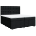 Cama box spring con colchón tela negro 200x200 cm