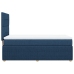 Cama box spring con colchón tela azul 80x200 cm