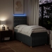 Cama box spring con colchón tela gris oscuro 90x190 cm