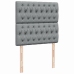 Cama box spring con colchón tela gris claro 90x200 cm