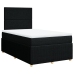 Cama box spring con colchón tela negro 120x190 cm