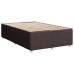 Cama box spring con colchón tela marrón oscuro 120x190 cm