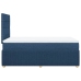 Cama box spring con colchón tela azul 120x190 cm