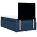 Cama box spring con colchón tela azul 120x190 cm
