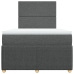 Cama box spring con colchón tela gris oscuro 120x200 cm