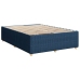 Cama box spring con colchón tela azul 140x190 cm