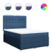 Cama box spring con colchón tela azul 140x190 cm