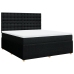 Cama box spring con colchón tela negro 180x200 cm