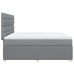 Cama box spring con colchón tela gris claro 200x200 cm