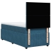 Cama box spring con colchón terciopelo azul oscuro 80x200 cm