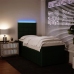 Cama box spring con colchón terciopelo verde oscuro 80x200 cm