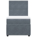 Cama box spring con colchón terciopelo gris oscuro 90x190 cm