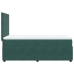 Cama box spring con colchón terciopelo verde oscuro 90x190 cm