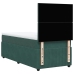 Cama box spring con colchón terciopelo verde oscuro 90x190 cm