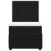 Cama box spring con colchón cuero sintético negro 90x190 cm