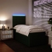 Cama box spring con colchón terciopelo verde oscuro 90x190 cm