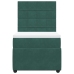 Cama box spring con colchón terciopelo verde oscuro 90x190 cm
