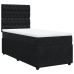 Cama box spring con colchón cuero sintético negro 90x190 cm