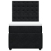 Cama box spring con colchón cuero sintético negro 90x190 cm
