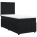 Cama box spring con colchón terciopelo negro 90x200 cm