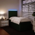 Cama box spring con colchón terciopelo verde oscuro 90x200 cm